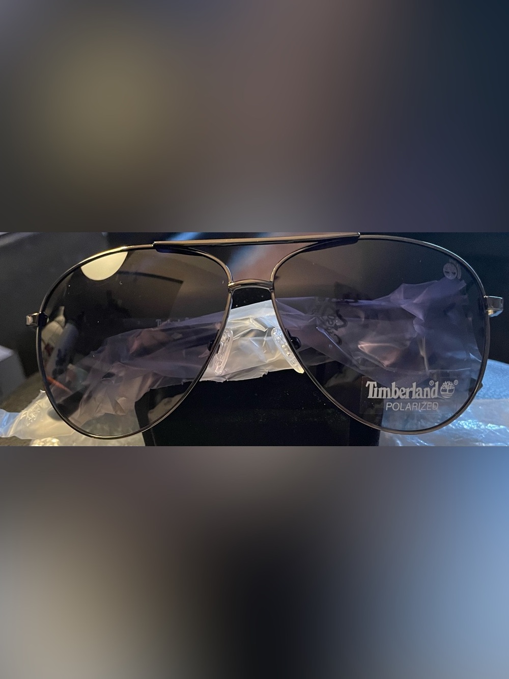 Timberland Black Aviators Sunglasses